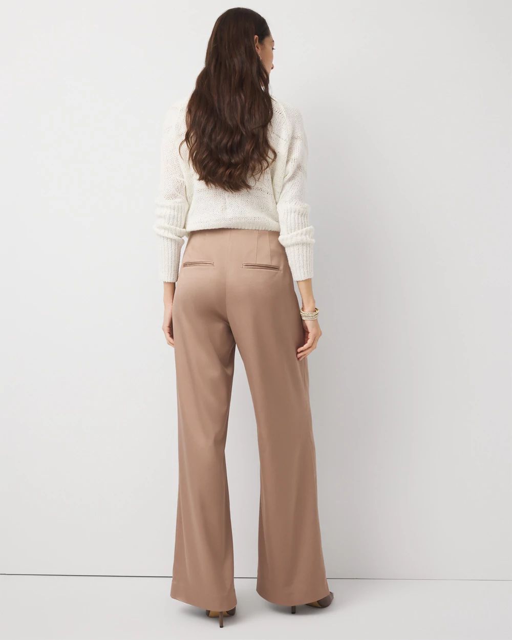 Satin Wide Leg Pant | White House Black Market